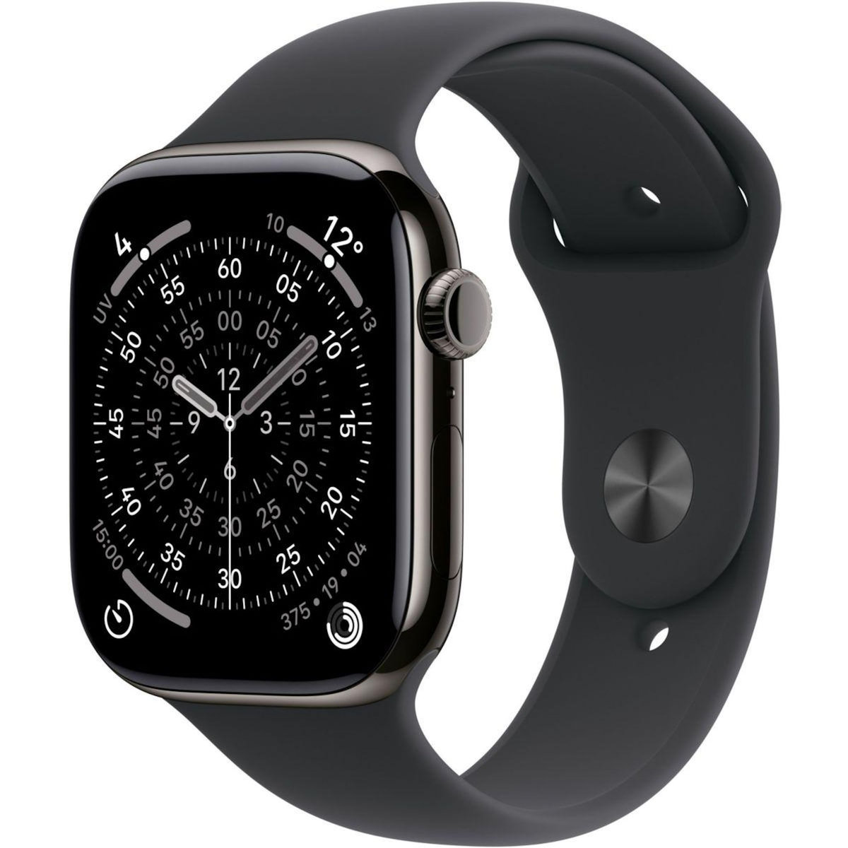 APPLE Montre connectée 42mm Tit Ardoise / Noir Serie 11 S/M Cellular