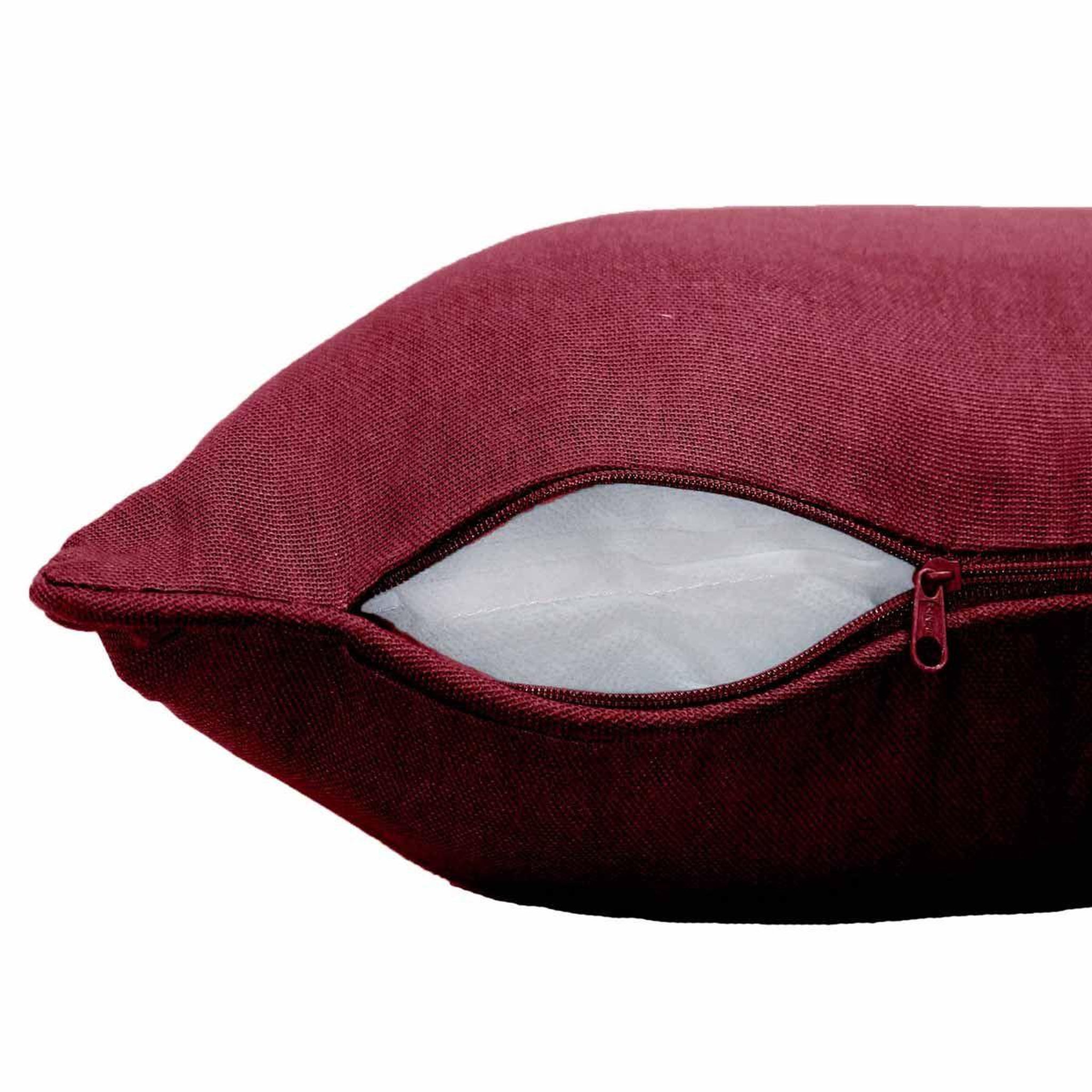Voir la diapositive 2 : Douceur d'Intérieur Coussin déco  panama  40x40cm bordeaux