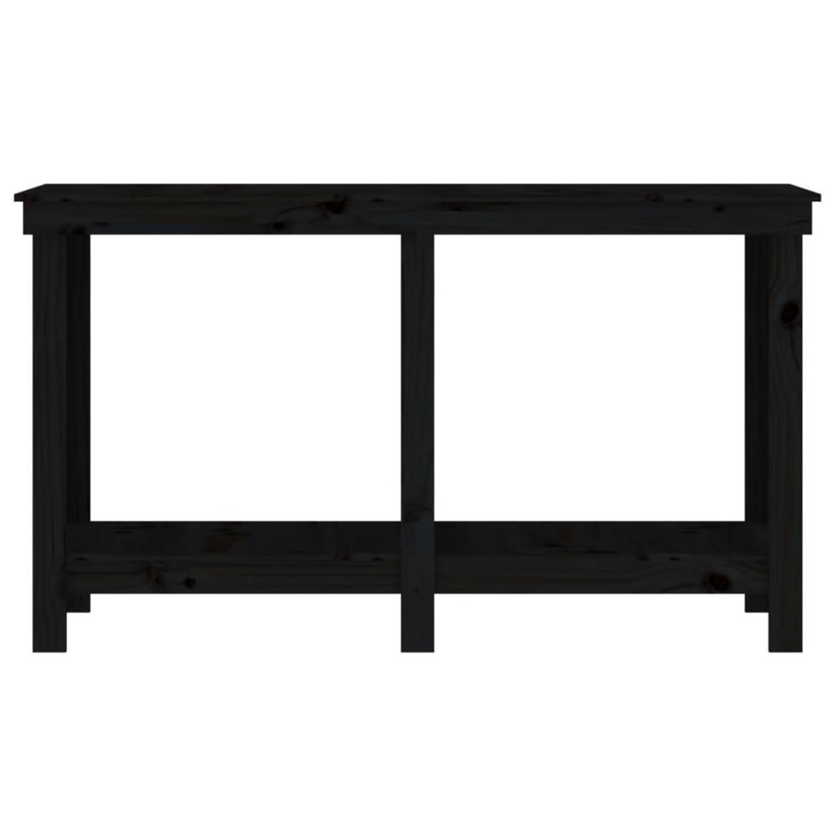 VIDAXL Banc de travail Noir 140x50x80 cm Bois de pin massif