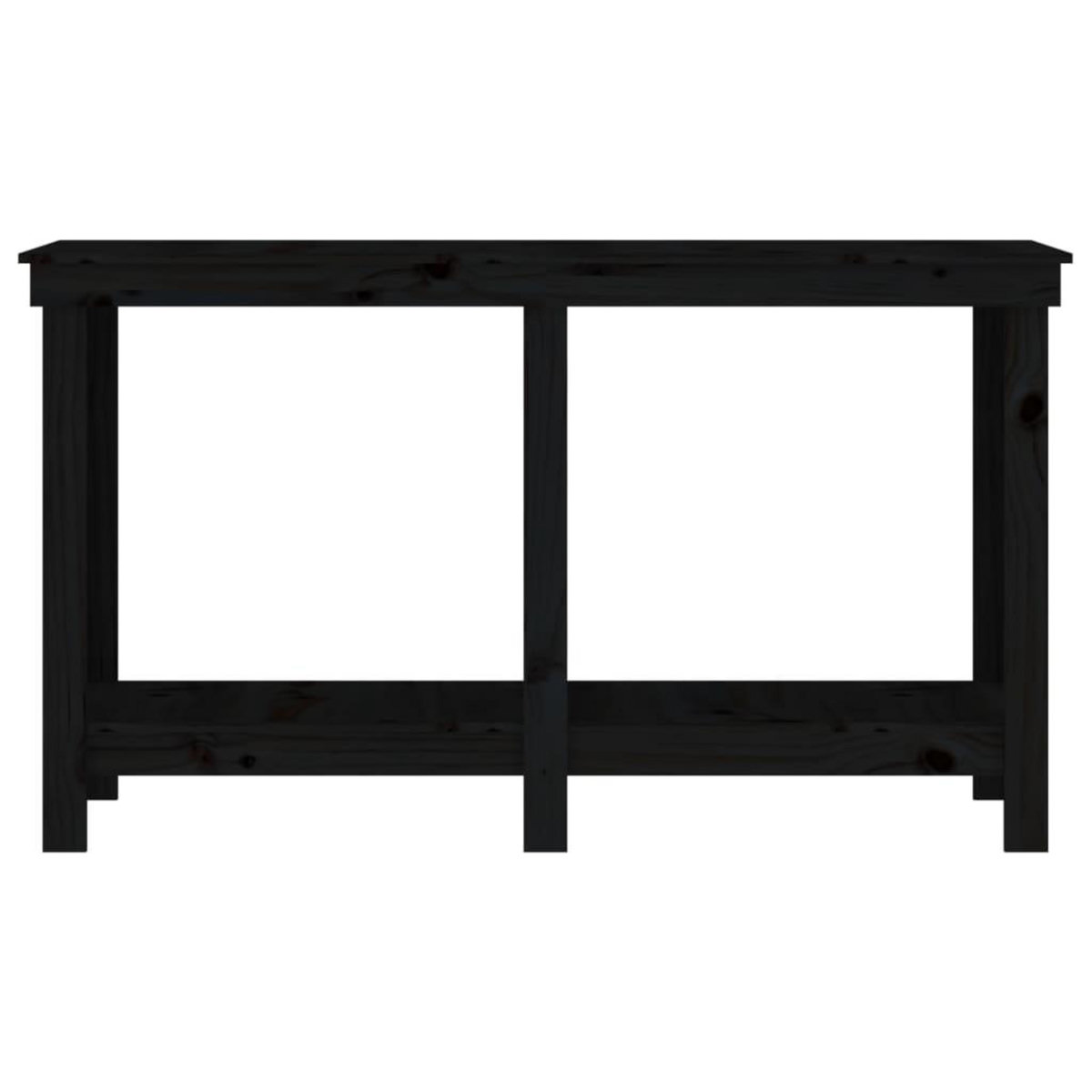 VIDAXL Banc de travail Noir 140x50x80 cm Bois de pin massif
