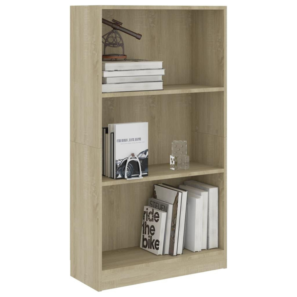 VIDAXL Bibliotheque 3 niveaux Sonoma 60x24x109 cm Bois d'ingenierie