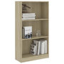 Voir la diapositive 3 : VIDAXL Bibliotheque 3 niveaux Sonoma 60x24x109 cm Bois d'ingenierie