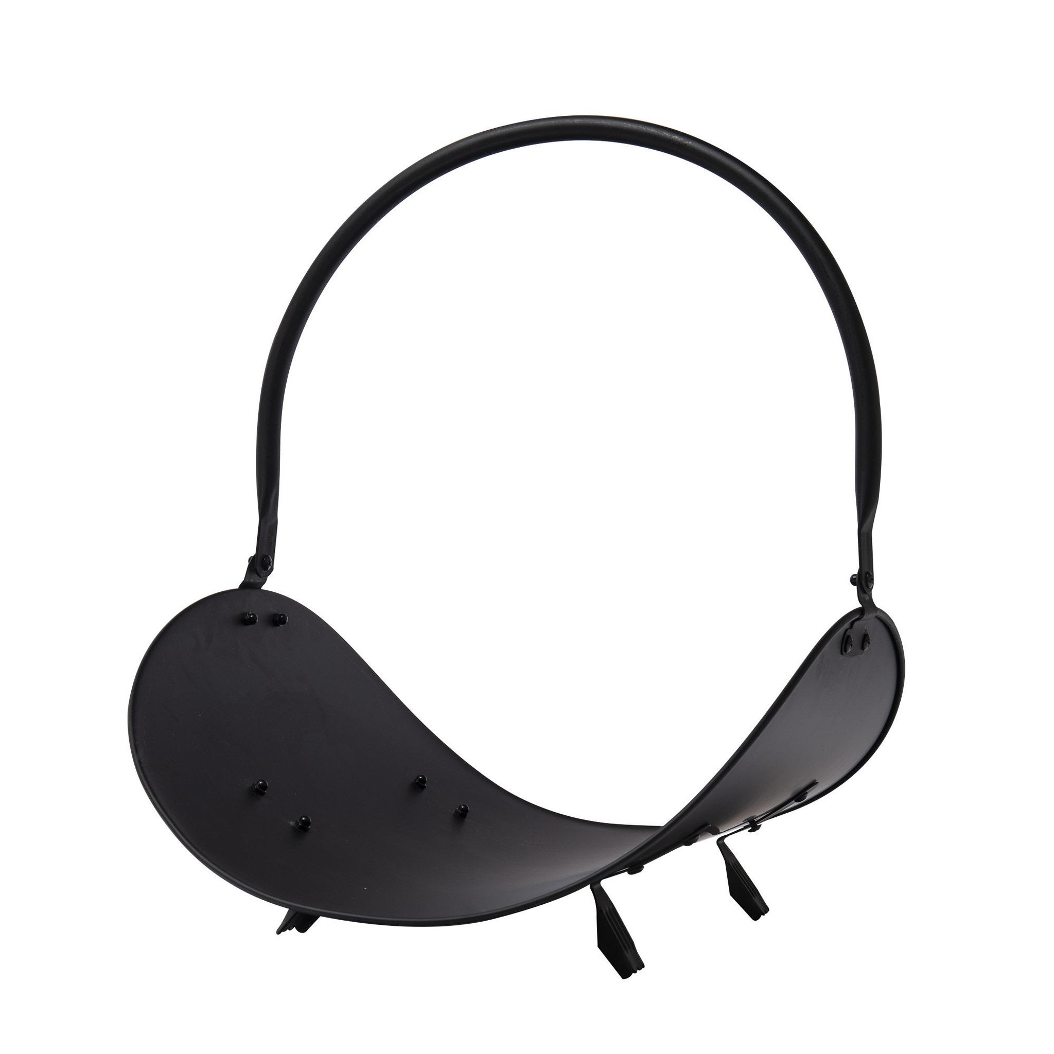 Voir la diapositive 3 : WERKAPRO Range bûches en  acier noir werka pro  48cm