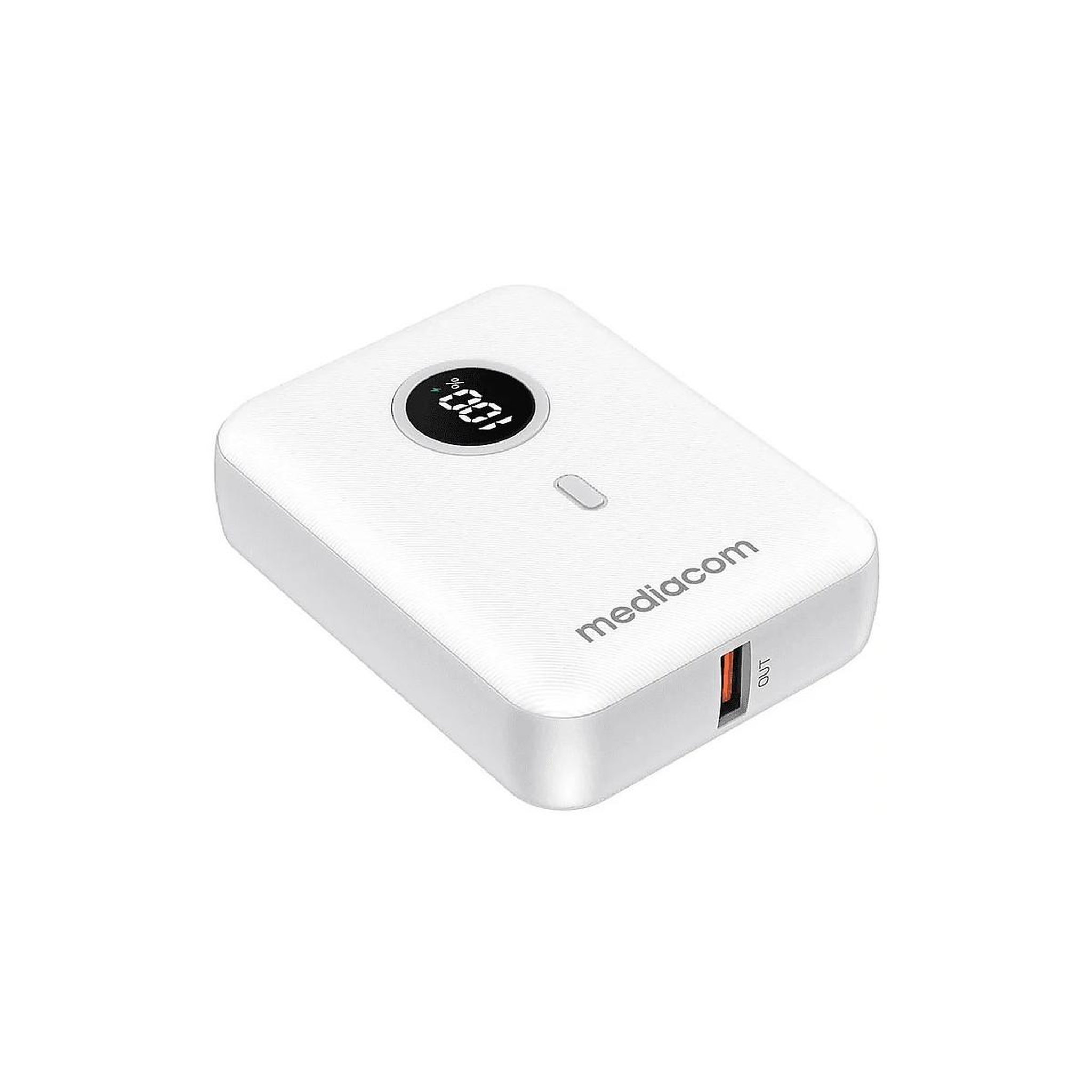 MEDIACOM Power bank mediacom md-p302 10000 mah 22.5w blanc avec écran de contrôle