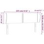 Voir la diapositive 6 : VIDAXL Tete de lit avec oreilles Cappuccino 147x23x78/88 cm Similicuir
