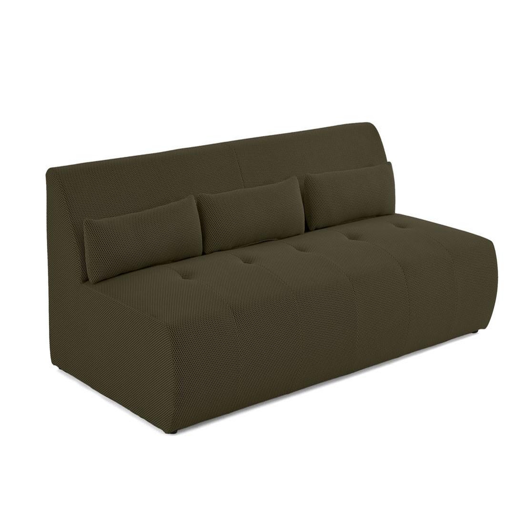 Voir la diapositive 2 : LISA DESIGN Onyx - canapé droit 3 places - en tissu mailles 3d