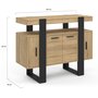 Voir la diapositive 5 : ID MARKET Buffet 100 cm PHOENIX 4 portes bois et noir