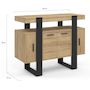Voir la diapositive 5 : ID MARKET Buffet 100 cm PHOENIX 4 portes bois et noir