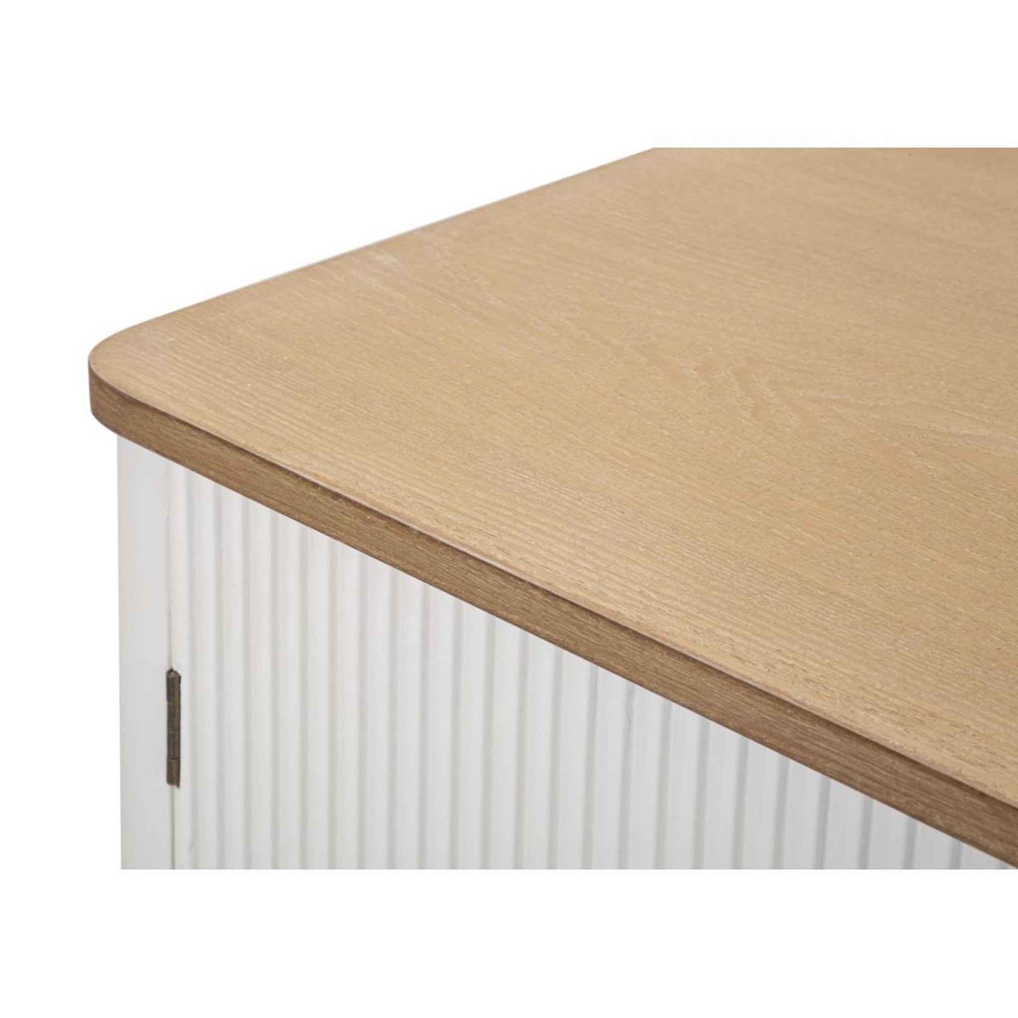 Voir la diapositive 4 : Paris Prix Buffet 2 portes & 4 tiroirs en bois  matera  117cm blanc & naturel