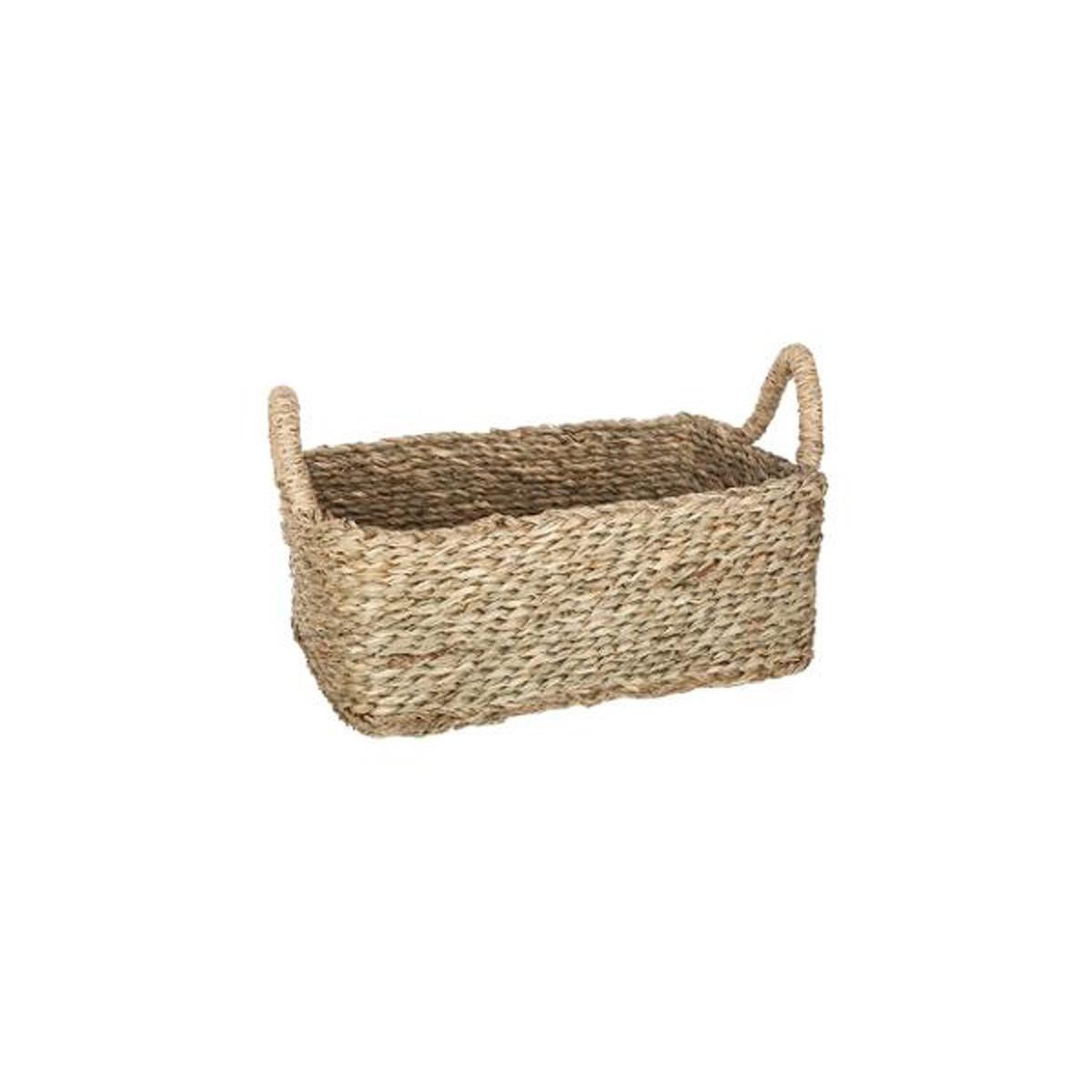 Voir la diapositive 3 : ATMOSPHERA Lot de 3 paniers de rangement à anses  seagrass  36cm naturel