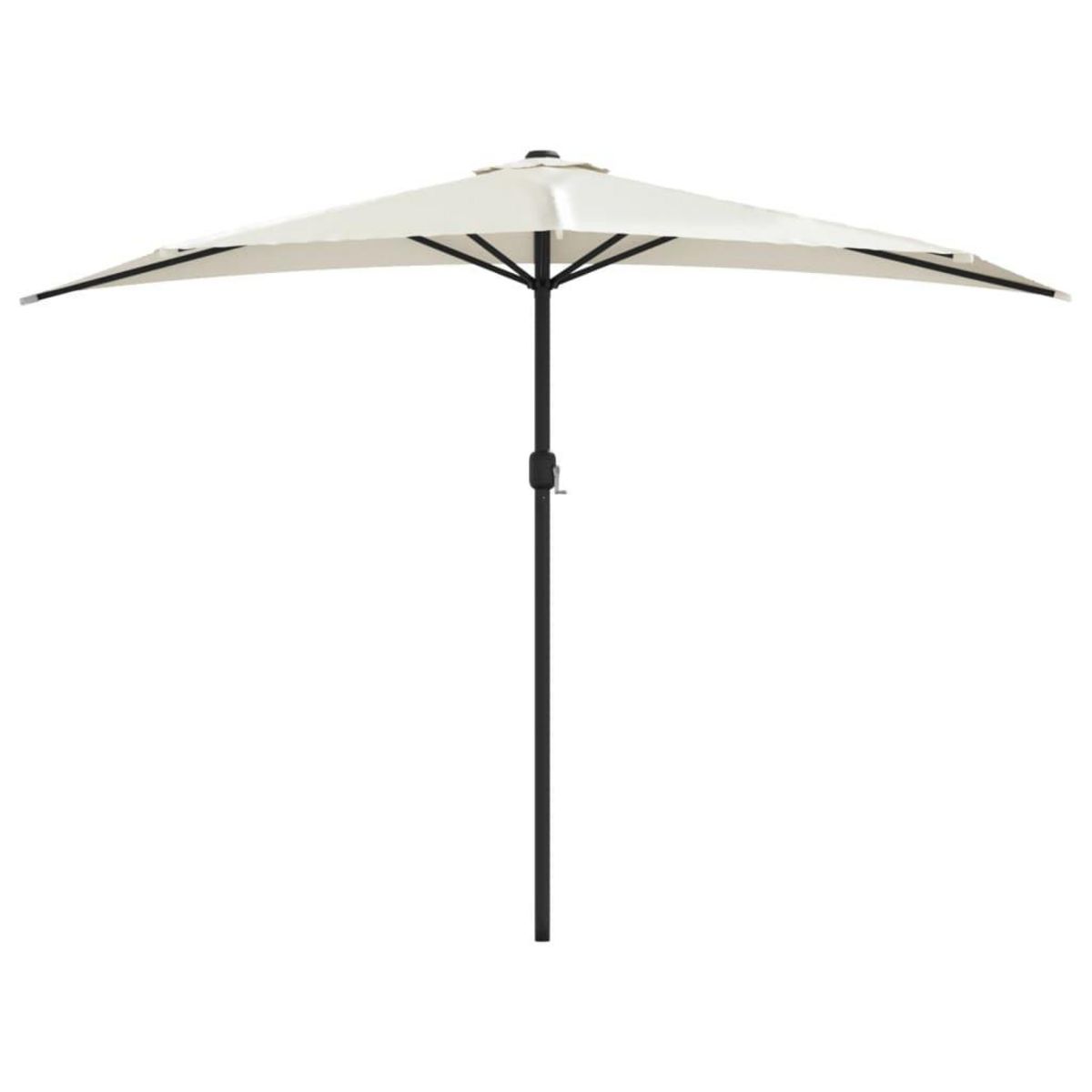 VIDAXL Parasol de balcon avec mat en aluminium Sable 300x155 cm Demi