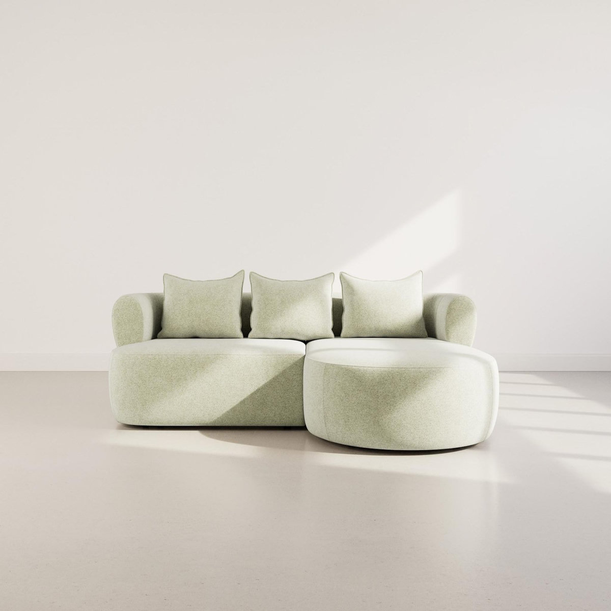 LISA DESIGN Angela - canapé d'angle droit 4 places en velours texturé