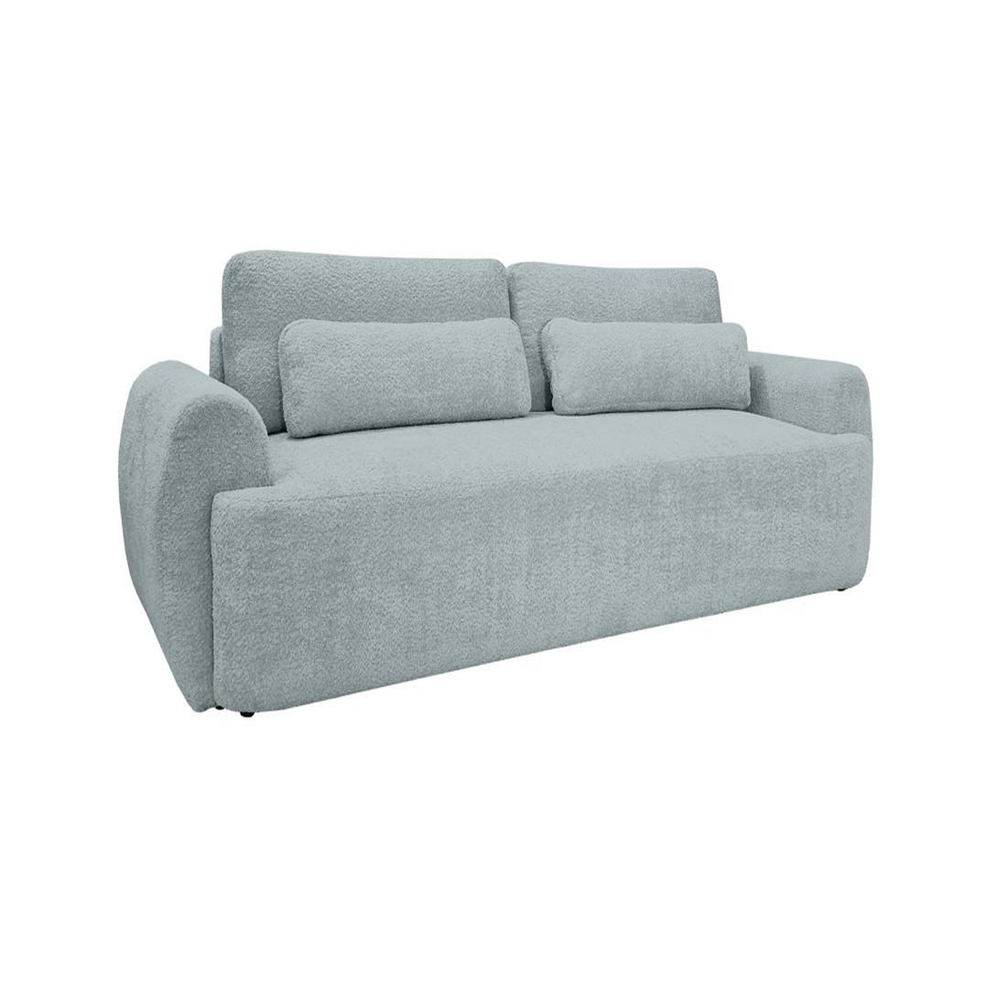 Voir la diapositive 1 : BEST MOBILIER Mahina - canapé droit 3 places - convertible avec coffre - en tissu bouclette