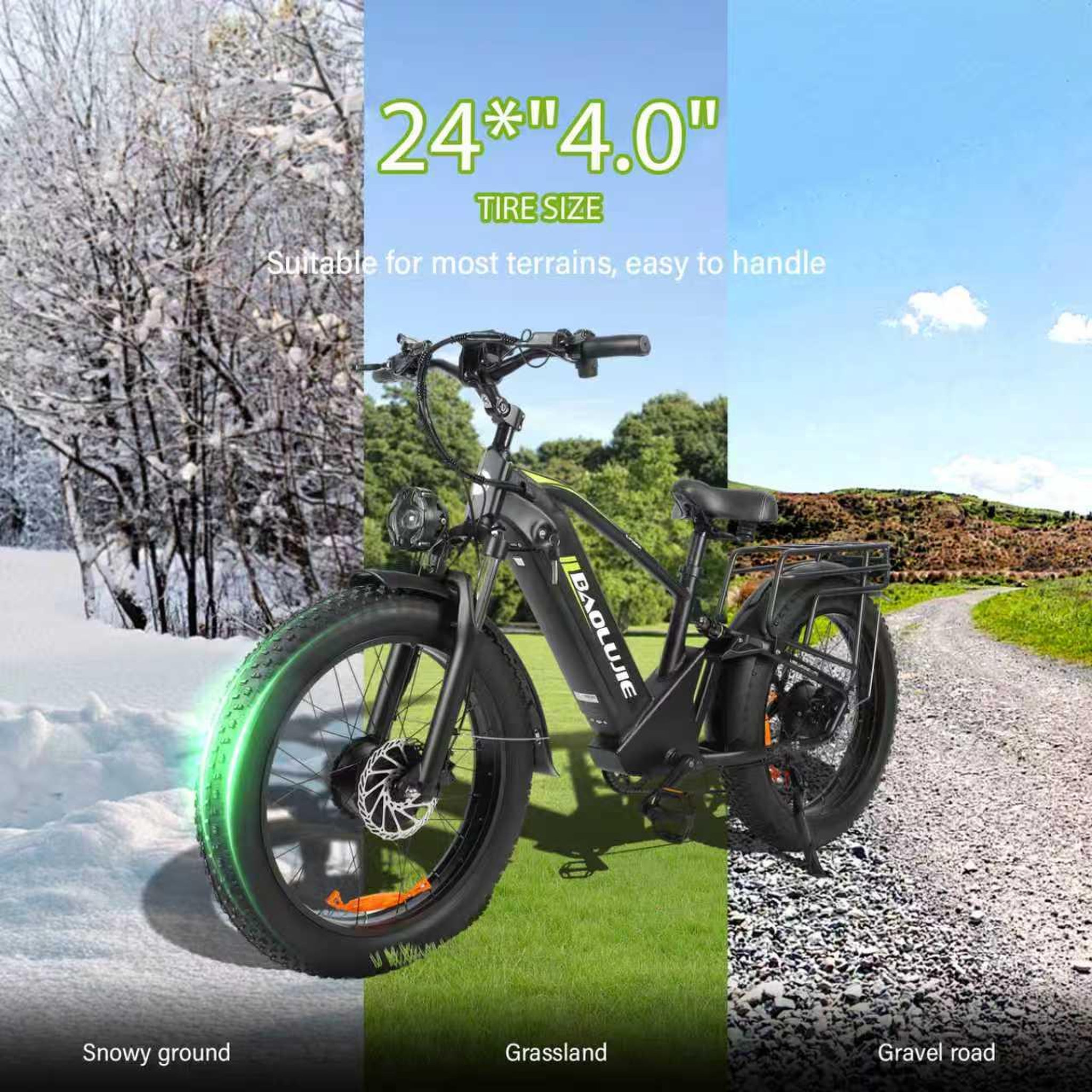 Voir la diapositive 6 : BAOLUJIE Vélo électrique tout-terrain baolujie dp2402