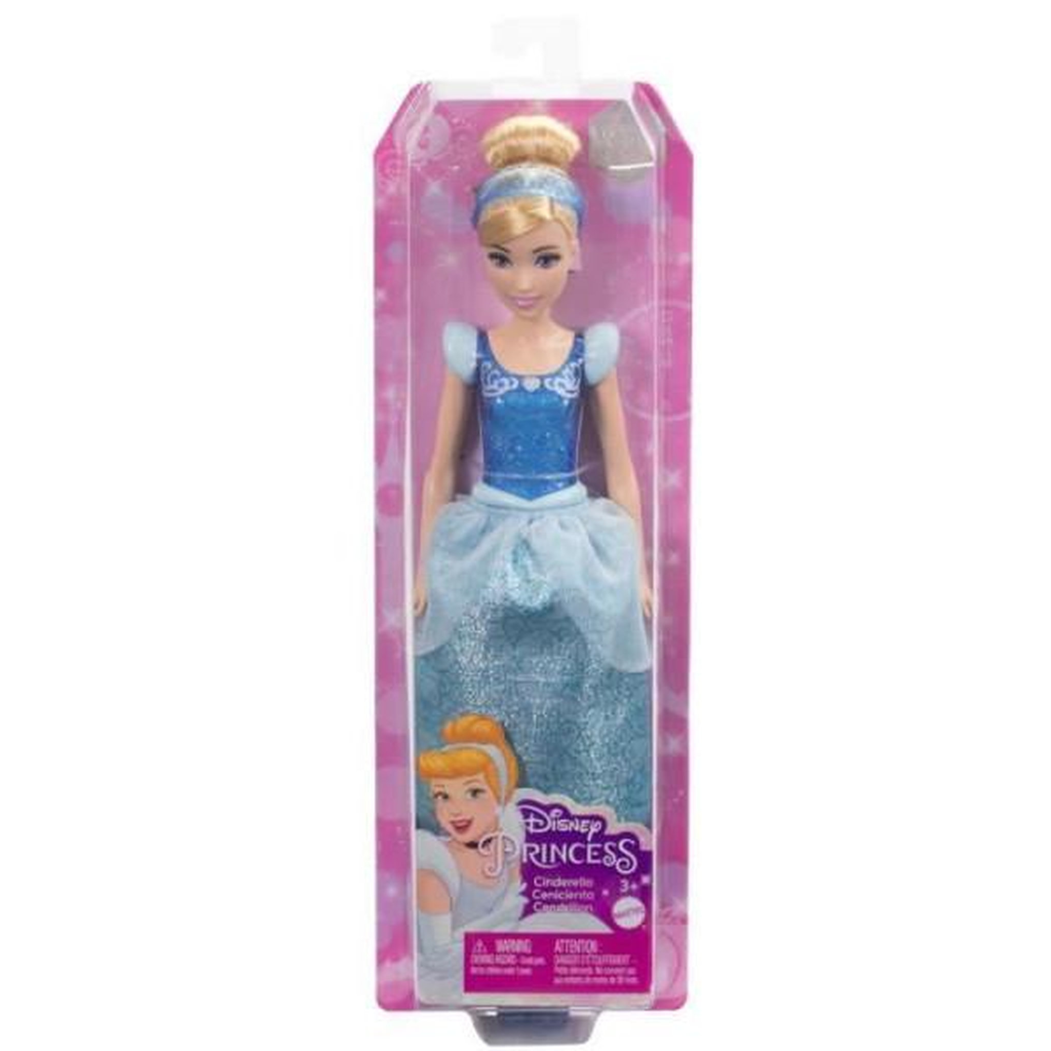Voir la diapositive 2 : DISNEY PRINCESS Cendrillon Poupée 29 cm, Mattel Poupée Disney Princesses habillage et accessoires HLW06