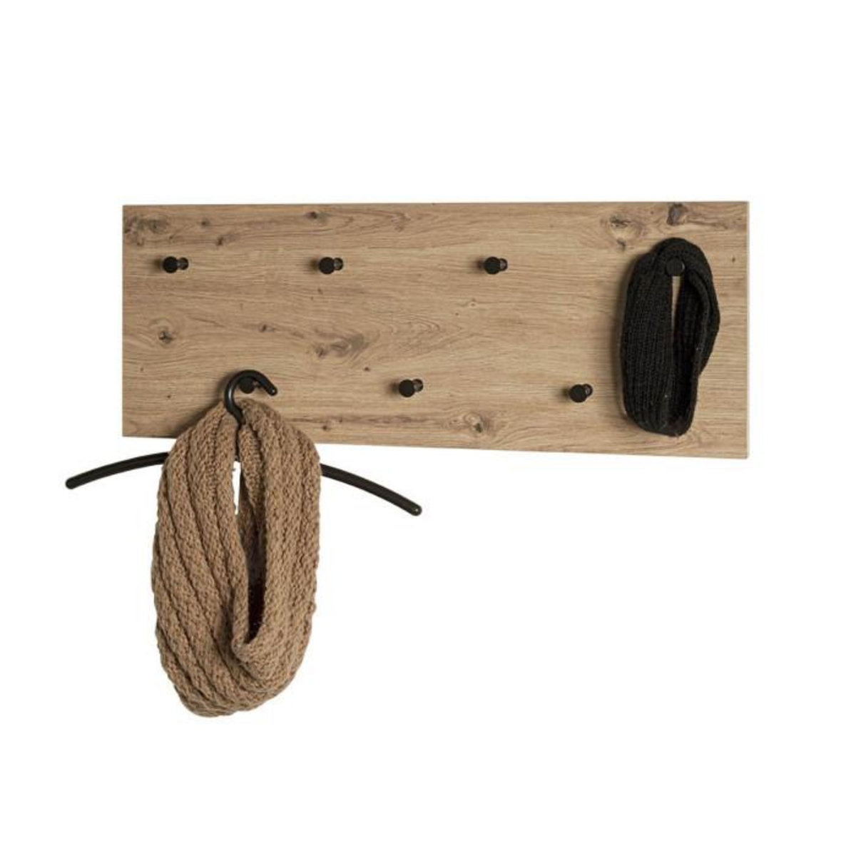 Paris Prix Patère Murale Double  Miranda  80cm Chêne & Noir