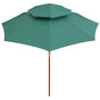Voir la diapositive 3 : VIDAXL Parasol a deux etages avec poteau en bois 270 x 270 cm vert