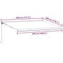 Voir la diapositive 6 : VIDAXL Auvent retractable anthracite et blanc 4,5x3 m tissu/aluminium