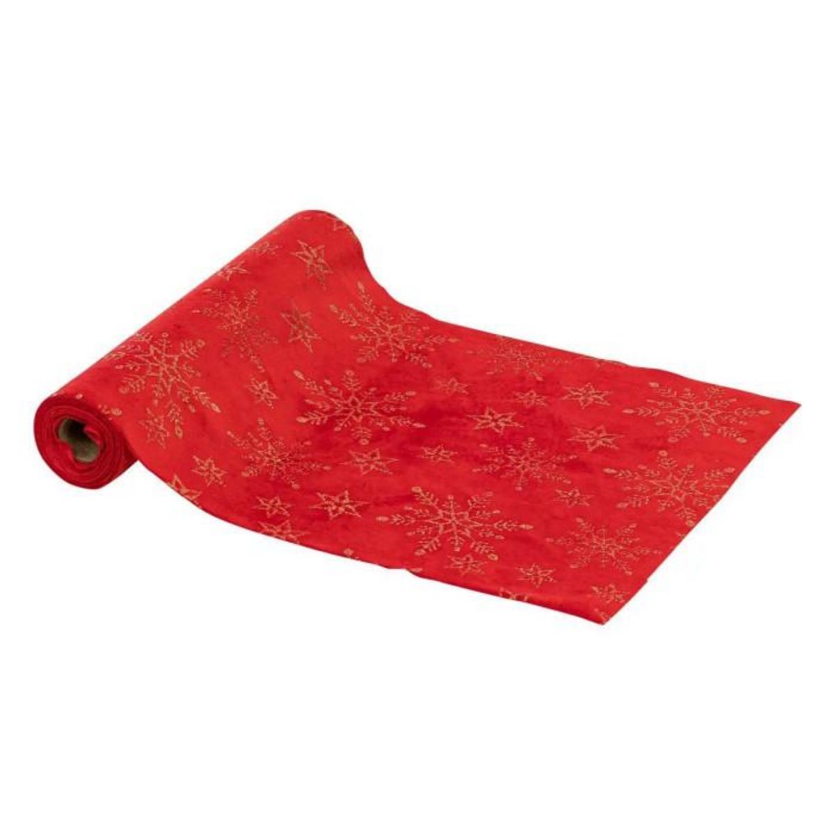 ATMOSPHERA Chemin de Table en Velours  Pailleté  28x300cm Rouge