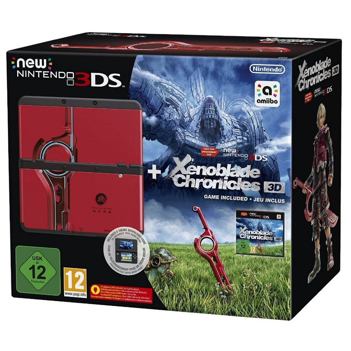 Console New Nintendo 3DS noire + Xenoblade Chronicles 3D  + Coque Xenoblade Chronicles