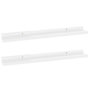 Voir la diapositive 2 : VIDAXL Etageres murales 2 pcs Blanc brillant 60x9x3 cm