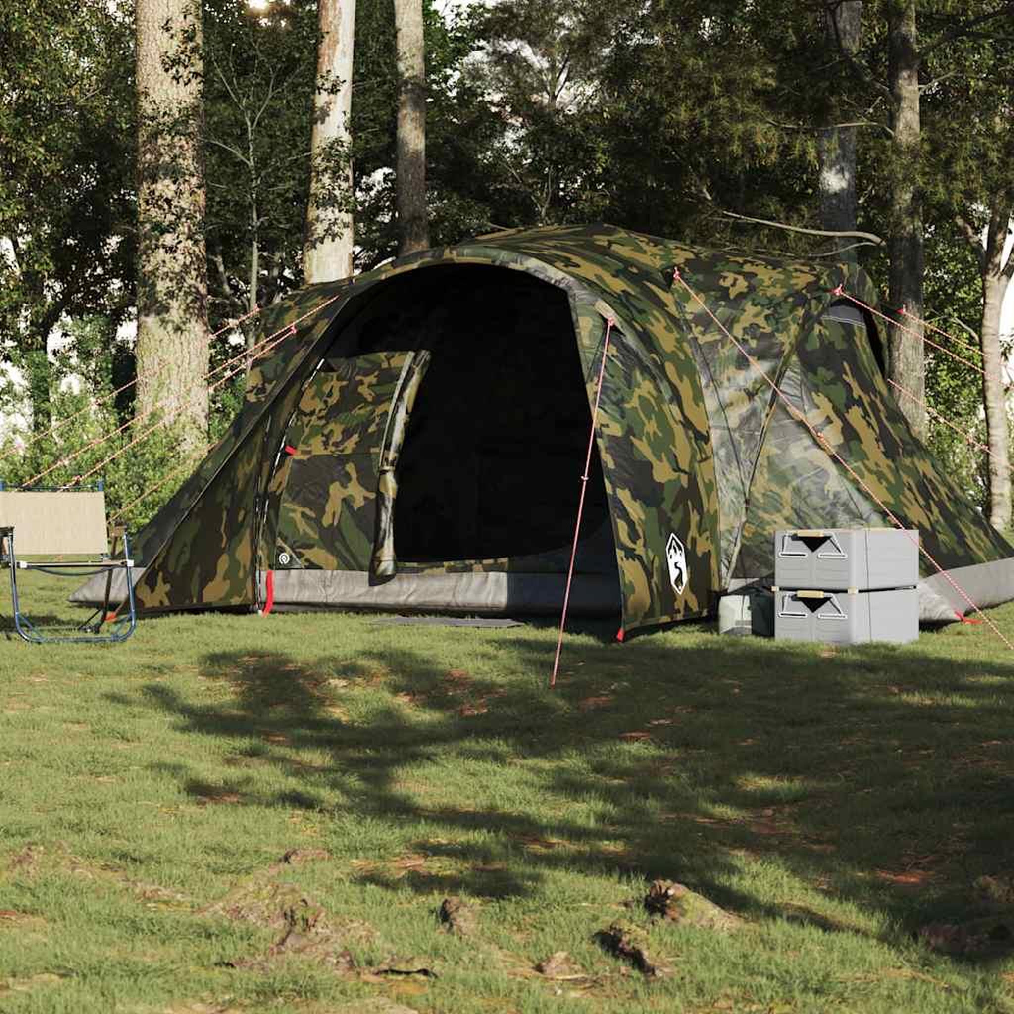 Voir la diapositive 3 : VIDAXL Tente familiale a dome 6 personnes camouflage impermeable