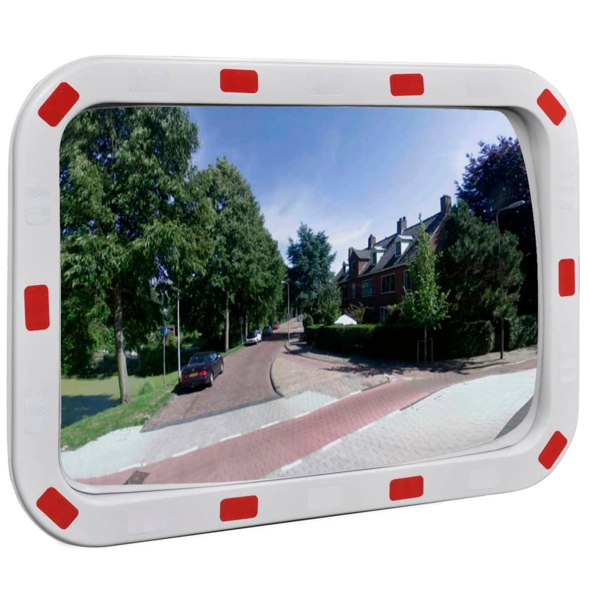 Voir la diapositive 1 : VIDAXL Miroir de trafic convexe rectangulaire 40x60cm avec reflecteurs