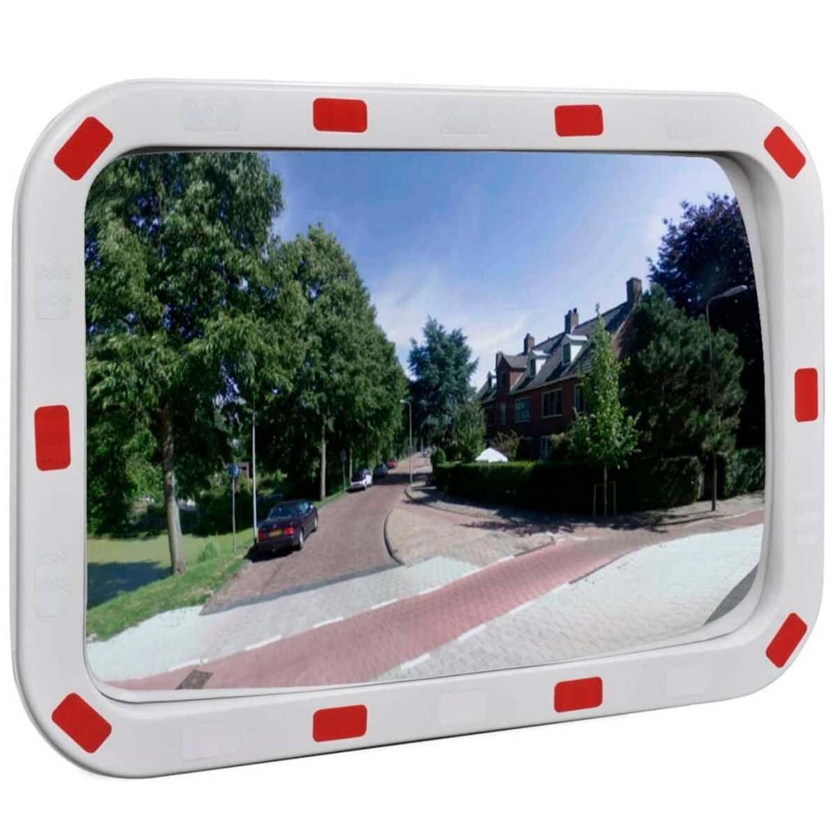 VIDAXL Miroir de trafic convexe rectangulaire 40x60cm avec reflecteurs