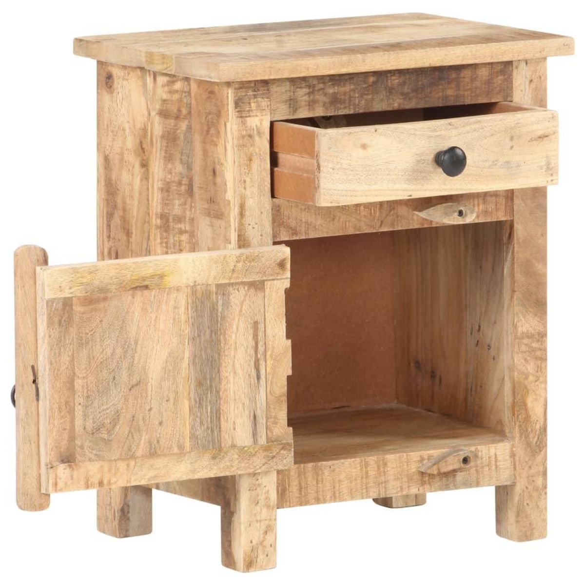 VIDAXL Table de chevet 40x30x50 cm Bois de manguier brut