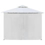 Voir la diapositive 5 : VIDAXL Belvedere avec rideaux 600x298x270 cm Blanc 180 g/m^2