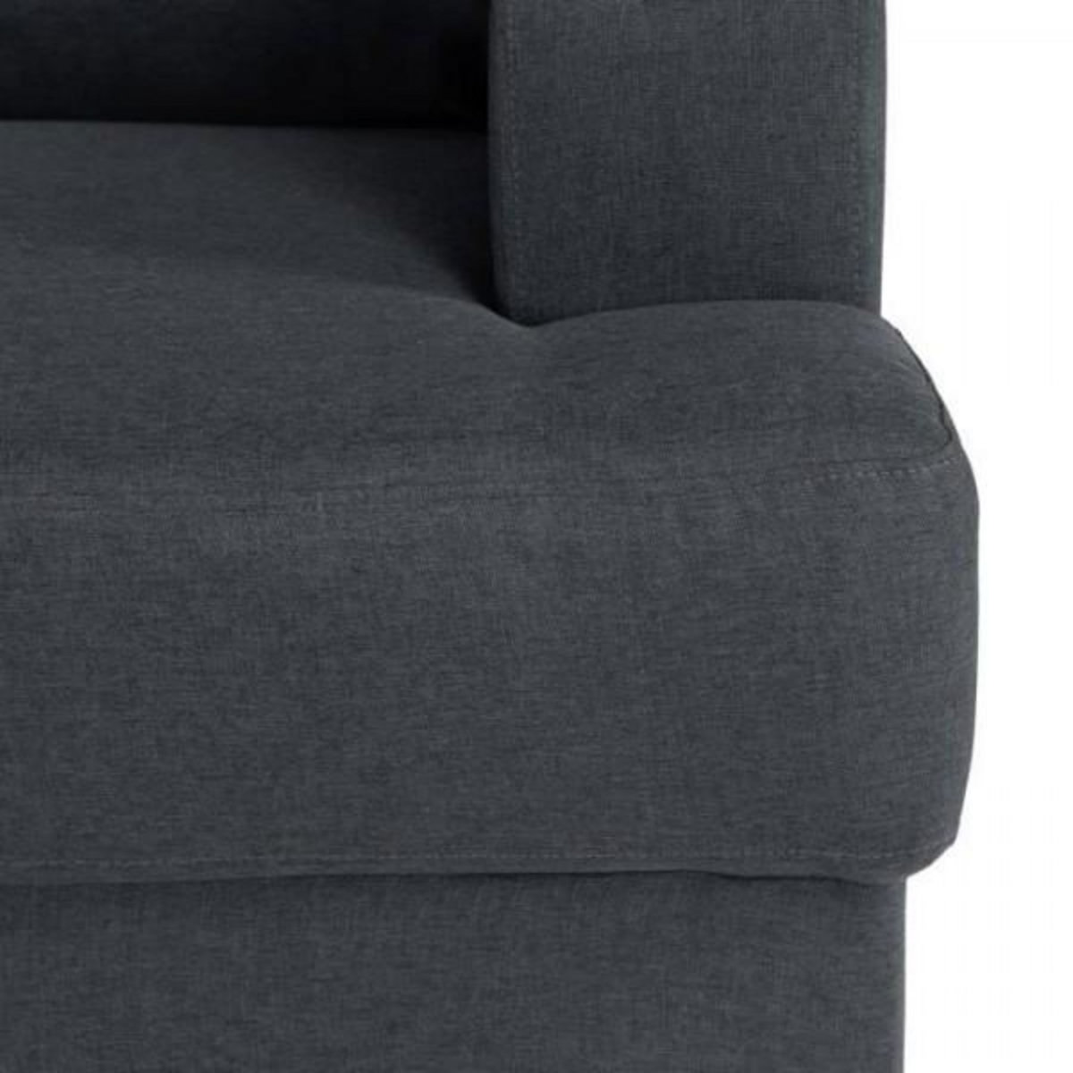 MARKET24 Canapé d'angle gauche 4 places Paul - Tissu gris anthracite - L 215 x P 140 cm - Fabriqué en Ukraine