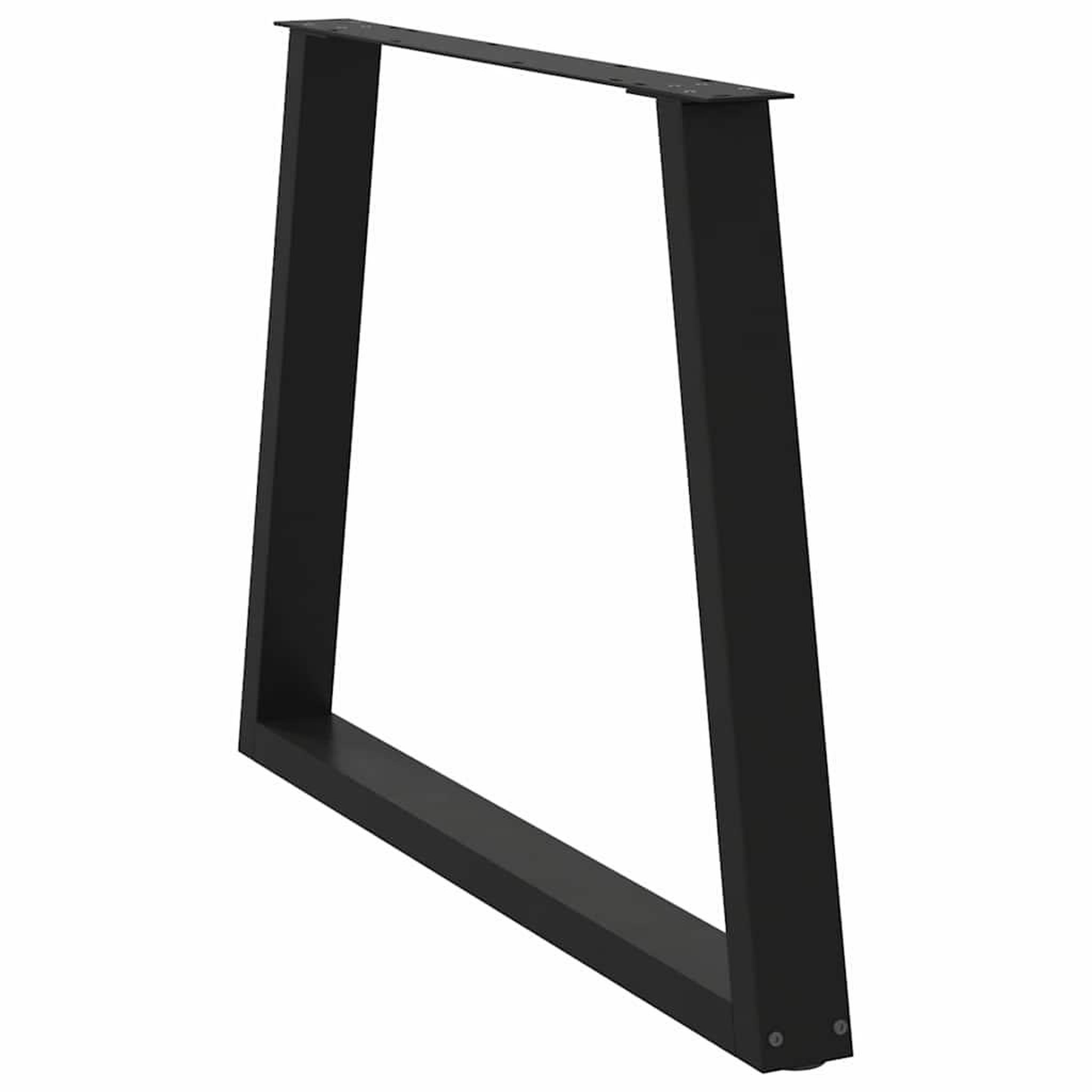 Voir la diapositive 4 : VIDAXL Pieds de table a manger forme de V 2 pcs noir 100x(72-73,3) cm