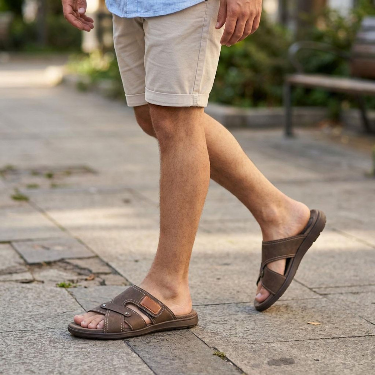 OZABI OZABI Sandales homme croisées confort scratch été