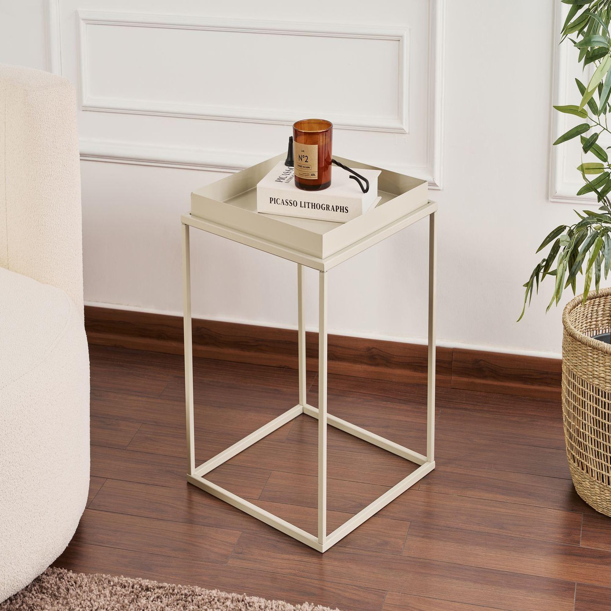 Voir la diapositive 2 : Habitat et Jardin Table basse en métal  koala  45 x 45 x 52 cm - taupe