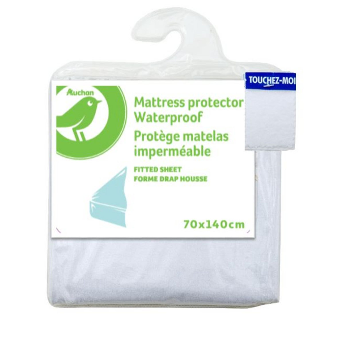 AUCHAN BABY Protège matelas bébé imperméable 70 x 140 cm 