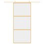 Voir la diapositive 3 : VIDAXL Porte coulissante dore 90x205 cm verre ESG clair et aluminium