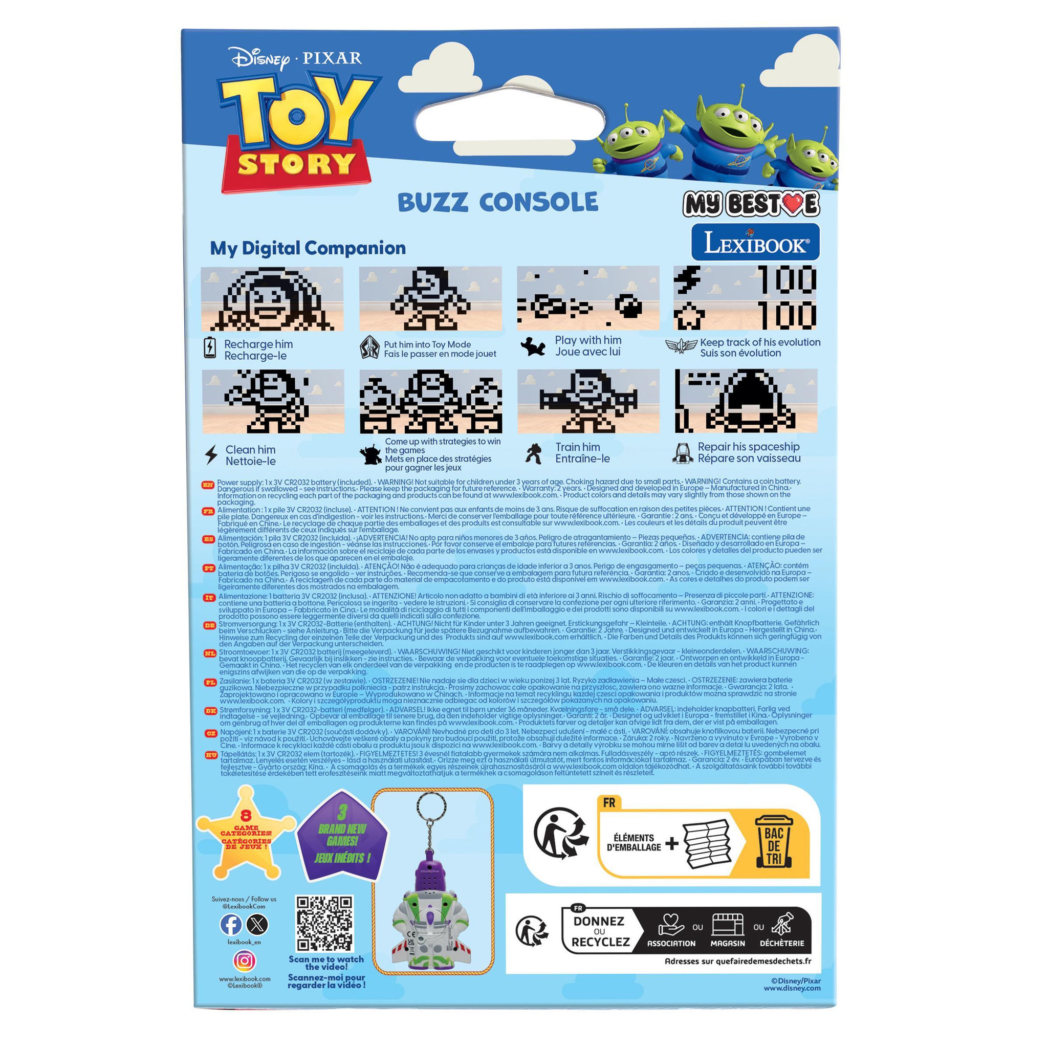 Voir la diapositive 4 : Lexibook Console My Best-E® comprenant 3 jeux de l'univers Disney Toy Story
