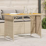 Voir la diapositive 1 : VIDAXL Table de jardin avec dessus en bois noir 110x68x70 cm rotin