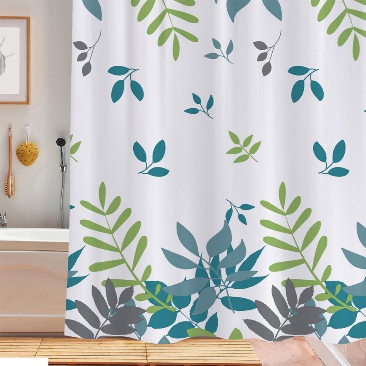 FORNORD Rideau de douche 180x180 cm Late summer