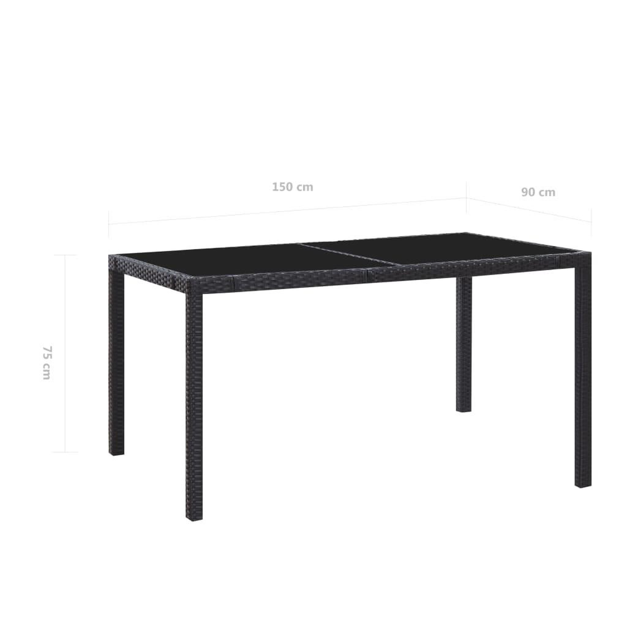 Voir la diapositive 6 : VIDAXL Ensemble a manger d'exterieur 7 pcs Resine tressee Noir
