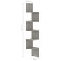 Voir la diapositive 6 : VIDAXL Etagere d'angle murale gris beton 19x19x123cm bois d'ingenierie