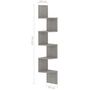Voir la diapositive 6 : VIDAXL Etagere d'angle murale gris beton 19x19x123cm bois d'ingenierie