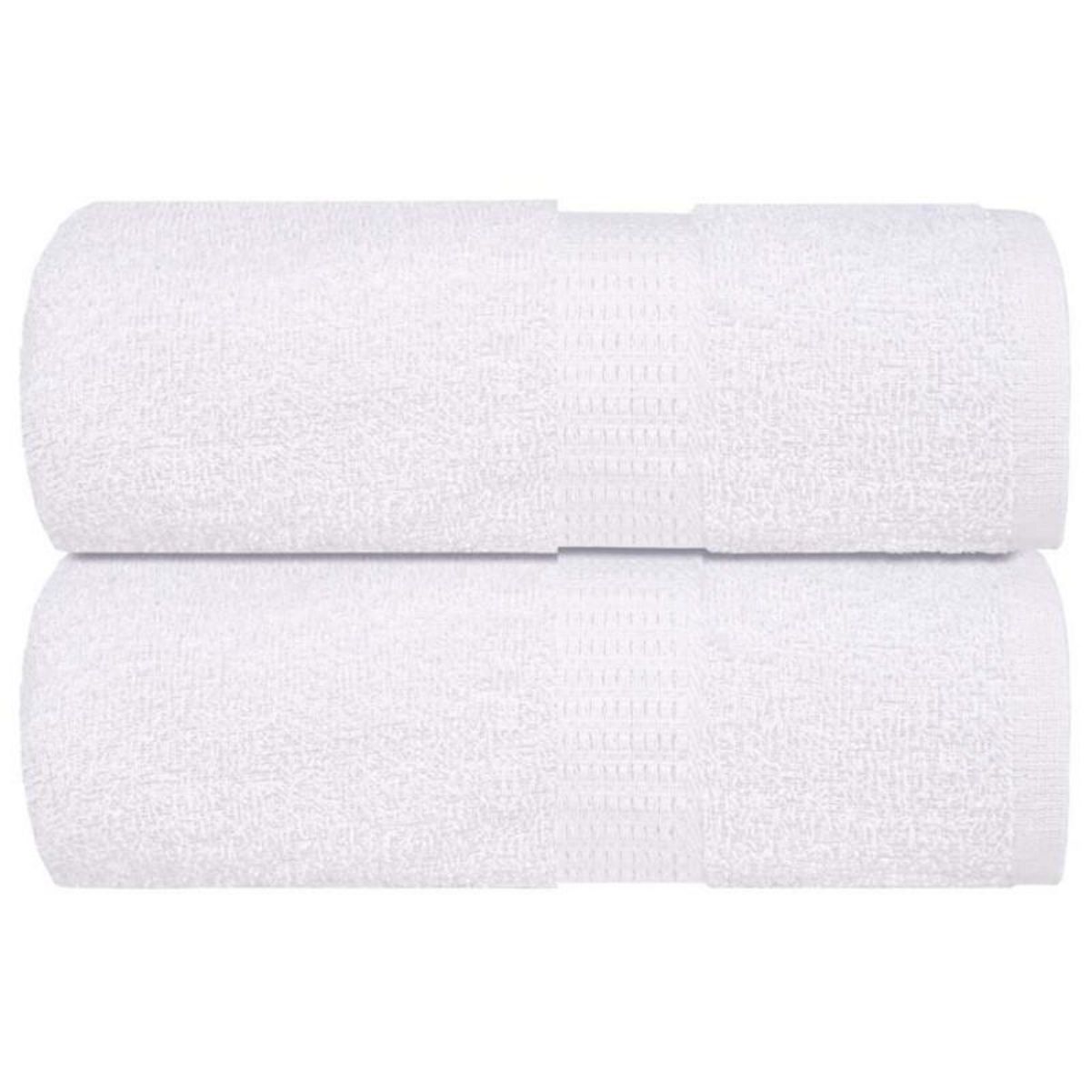VIDAXL Serviettes d invité 2 pcs blanc 30x50 cm 360 g m² 100% coton