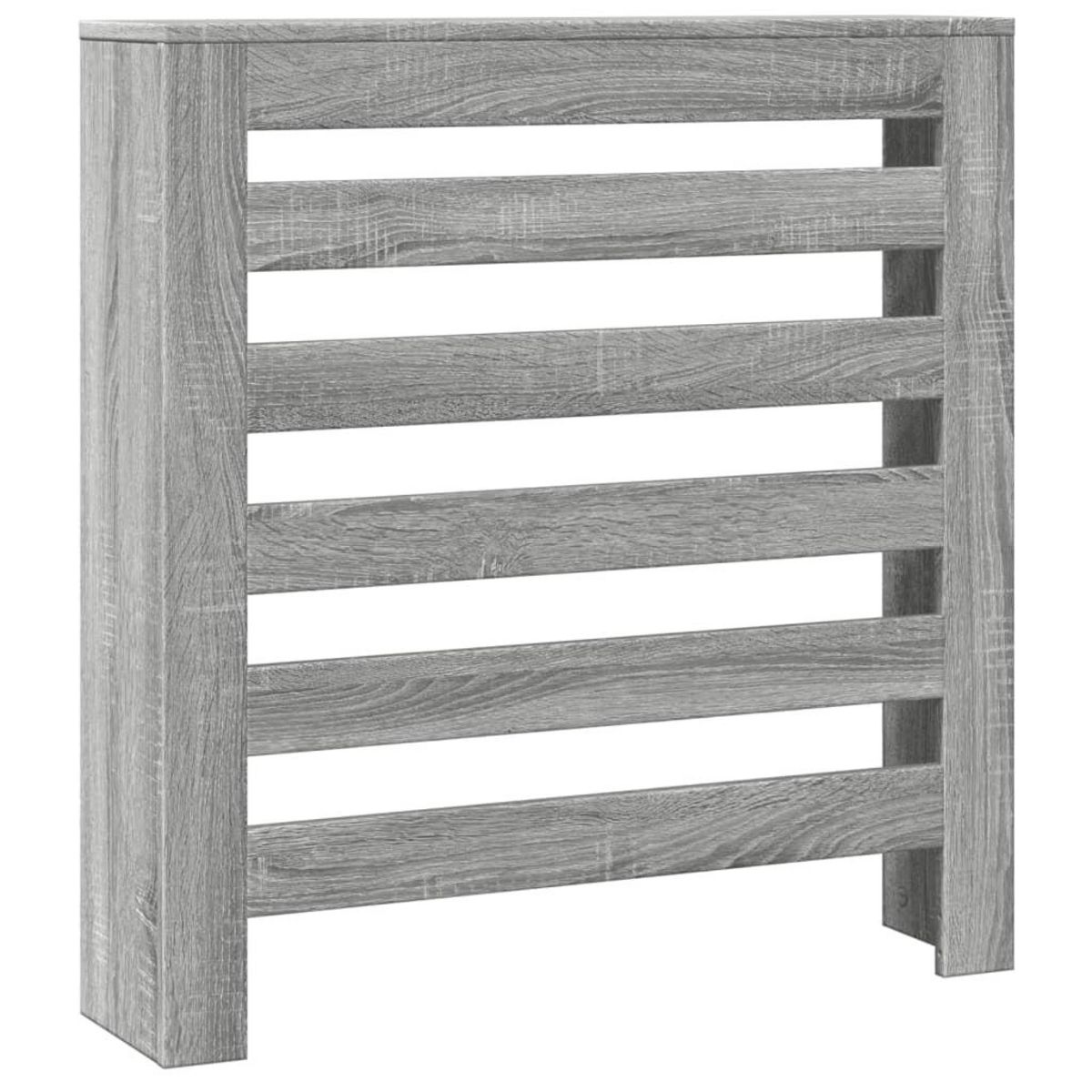 VIDAXL Cache-radiateur sonoma gris 78x20x82 cm bois d'ingenierie