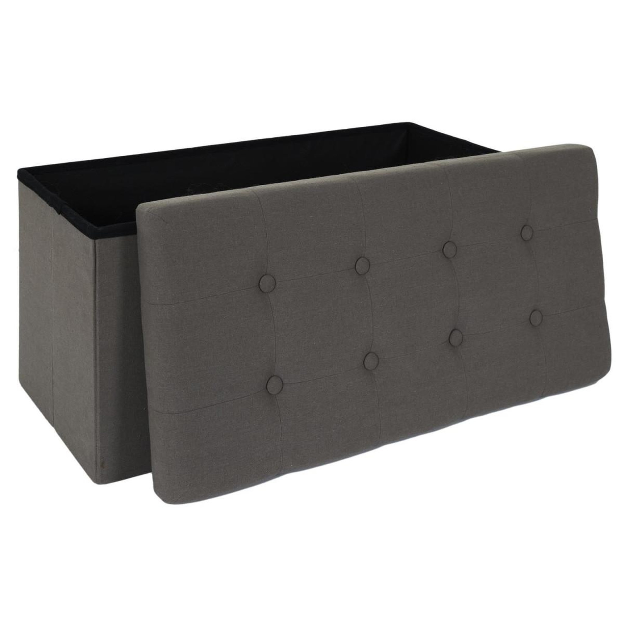Voir la diapositive 3 : The Home Deco Factory Banc pliable & coffre  eleonor  76cm gris