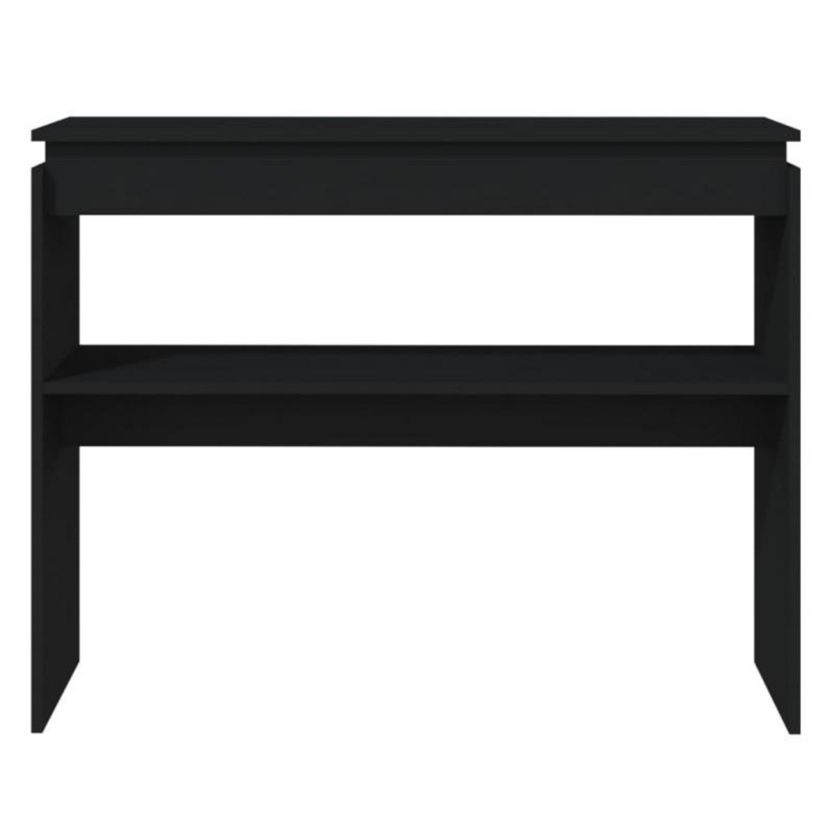 VIDAXL Table console noir 102x30x80 cm bois d ingénierie