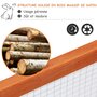 Voir la diapositive 6 : PAWHUT Clapier cage à lapins extérieur intérieur 2 portes supérieures 181L x 100l x 48H cm bois massif pin
