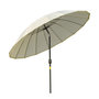 Voir la diapositive 1 : OUTSUNNY Parasol inclinable rond avec manivelle métal fibre de verre Ø 2,55 m polyester haute densité beige