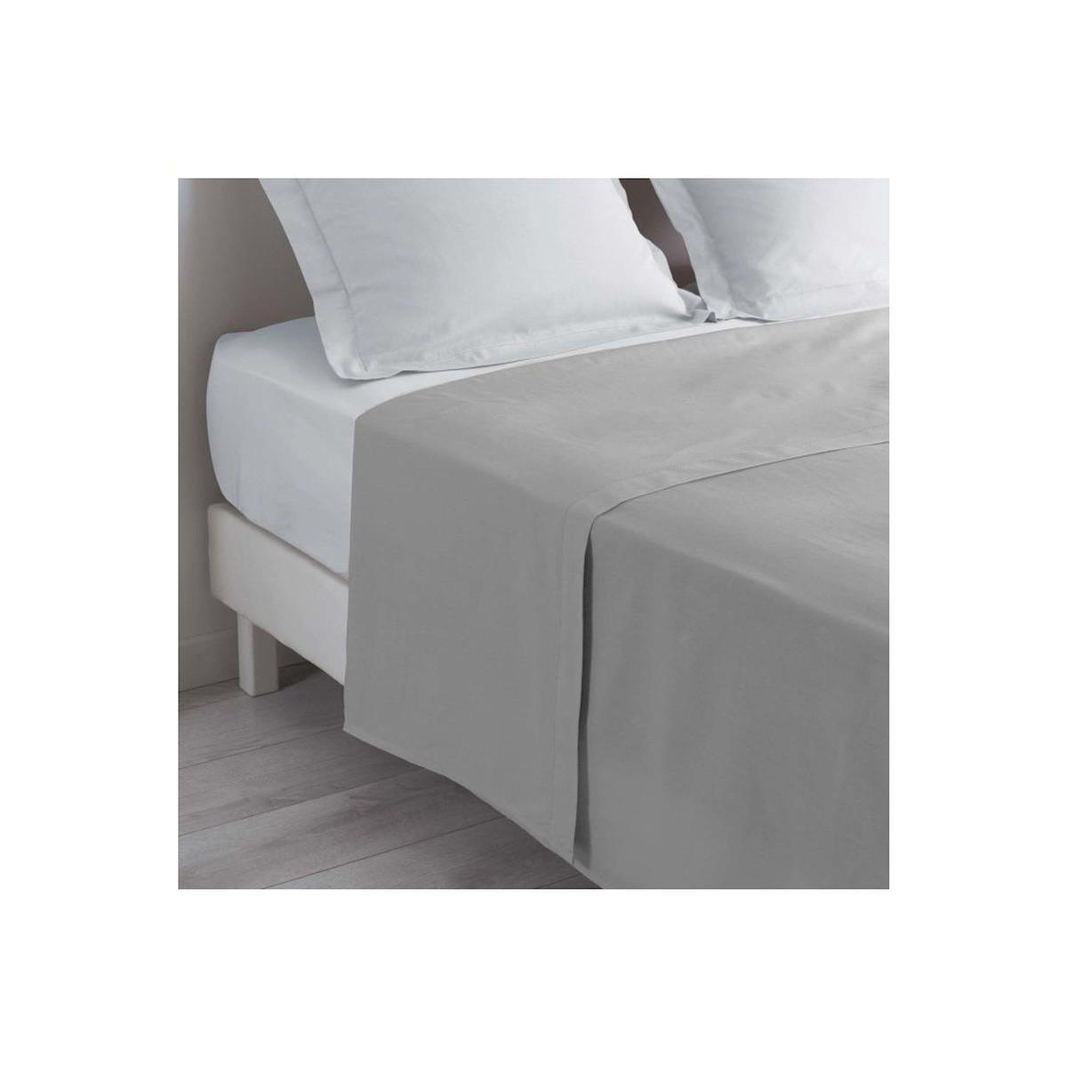 Paris Prix Drap Plat  Lina  180x290cm Gris Galet
