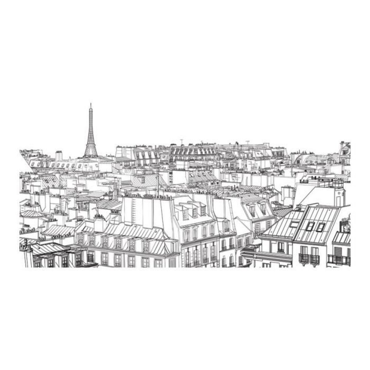 Paris Prix Papier Peint XXL  Croquis Parisien  270x550cm